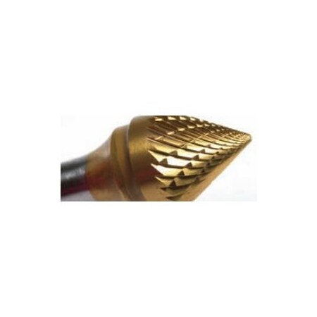 Champion Cutting Tool Cone Shaped Carbide Bur, 1in Cut Dia, 15/16in LOC CHA SJ9